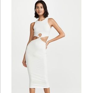 Lioness Mariana Midi Dress, sleek silhouette accented with waist cutout details✨